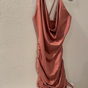 Dusty rose silk dress size large